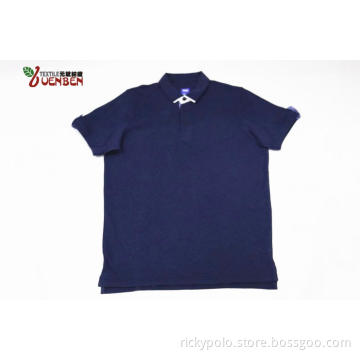 65%Poly 35%Cotton Melange Jersey With Jacquard Collar Shirt